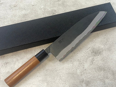 Hinokuni Shirogami #1 Santoku Knife 210mm Cherry Wood Handle - Made in Japan 🇯🇵