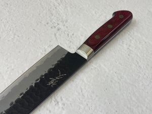 Tsunehisa Aogami Super Kuro Tsutime Gyuto Knife 210mm  Red Pakka Wood Handle - Made in Japan 🇯🇵