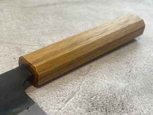 Tsukasa Shiro Kuro 150mm Nakiri - Shirogami Steel - Oak Octagnon Handle