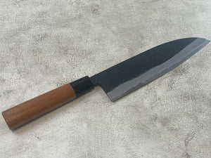 Hinokuni Shirogami #1 Santoku Knife 210mm Cherry Wood Handle - Made in Japan 🇯🇵