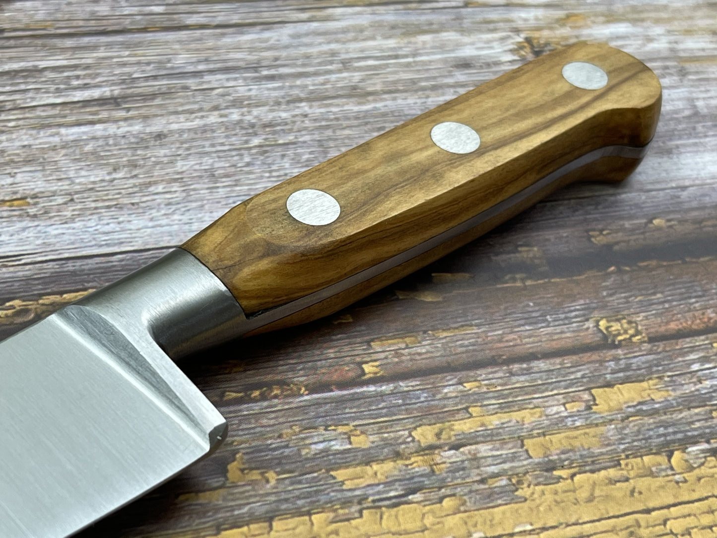 K Sabatier Slicing Knife 250mm - HIGH CARBON STEEL - OLIVE WOOD HANDLE