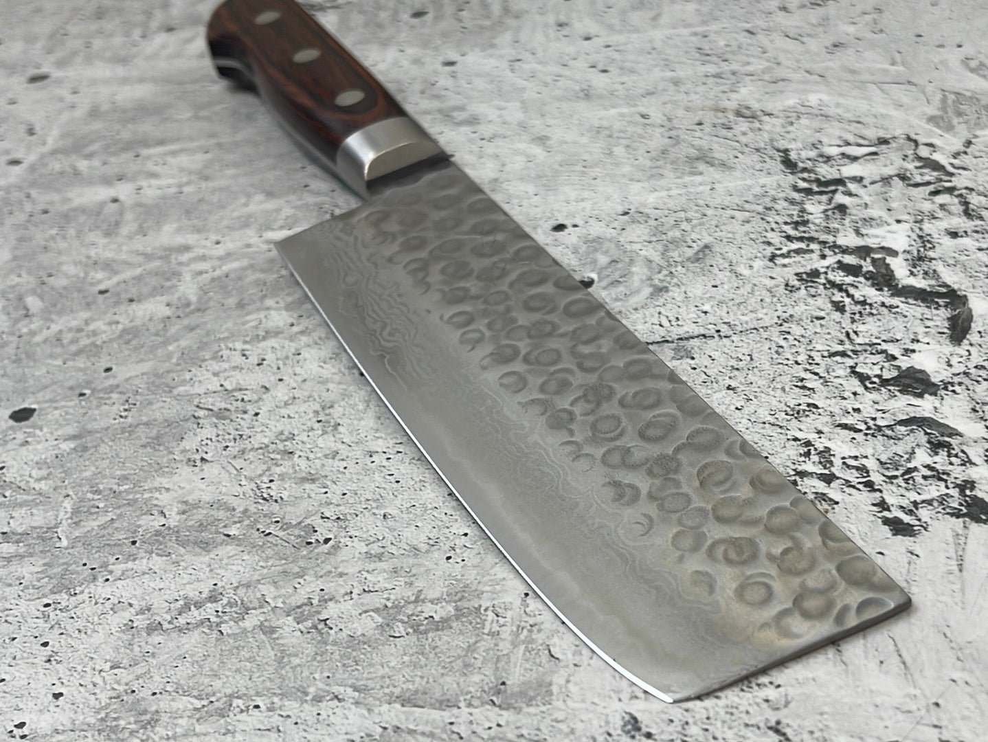 Tsunehisa VG10 33layers Damascus Steel Nakiri 180mm Brown Pakka Wood Handle - Made in Japan 🇯🇵