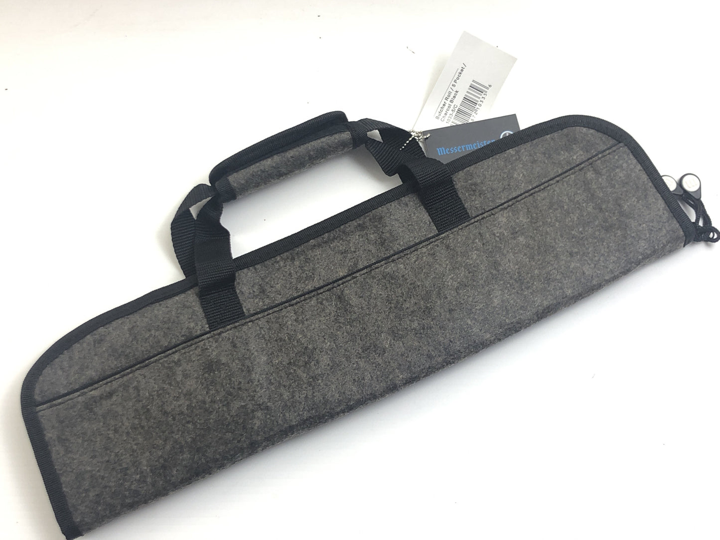MESSERMEISTER Charcoal Felt Knife Roll 5 Pocket | Professional Chef Knife Bag