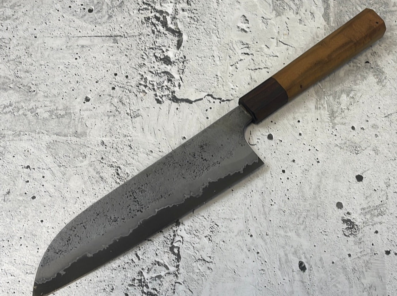SanMai Santoku 180mm Nashiji Etched, Jatiwood & Rosewood Handle