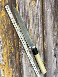 Vintage Japanese Yanagiba Knife 200mm Made in Japan  🇯🇵 Carbon Steel 455