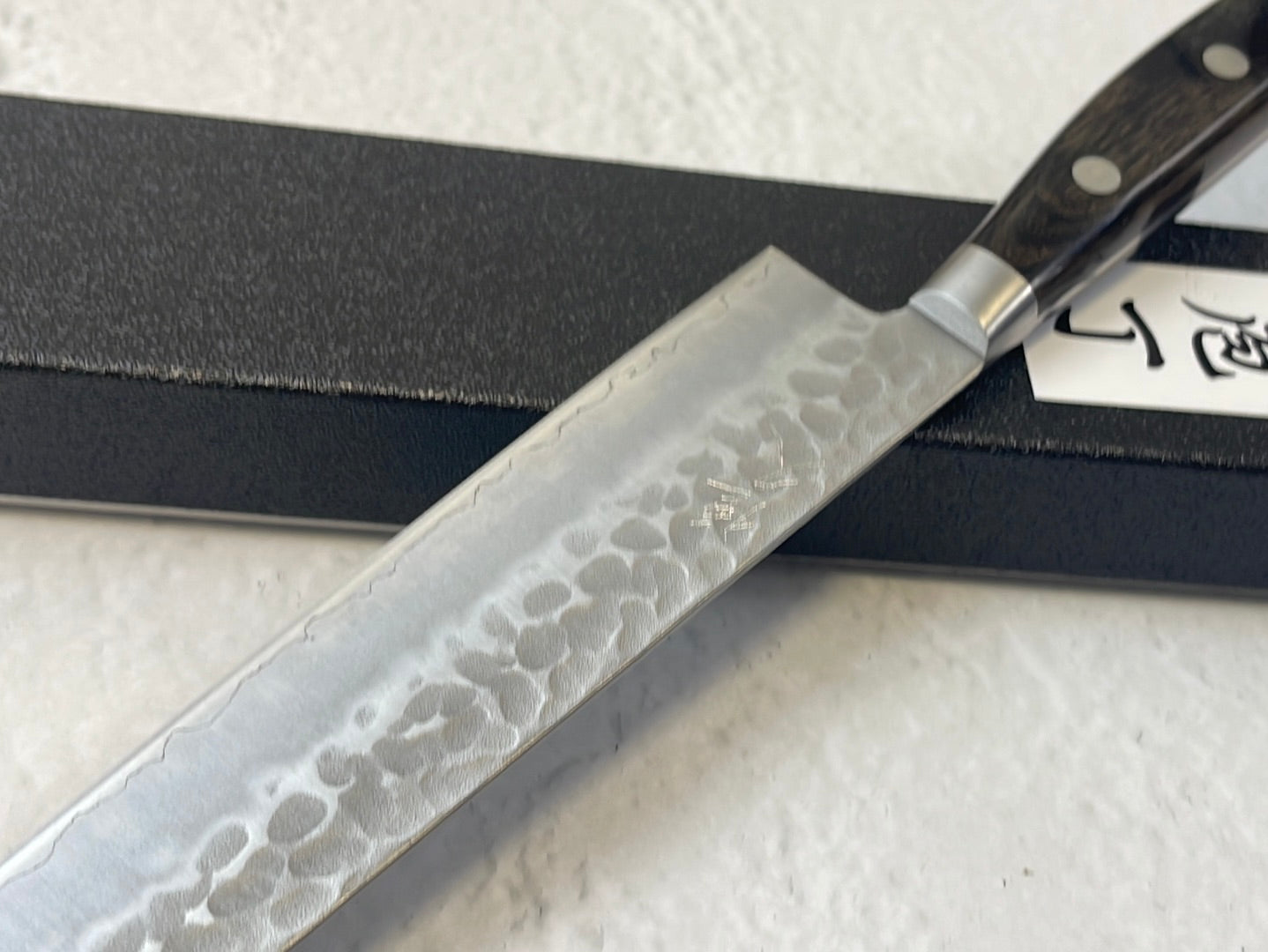 Tsunehisa AUS-8 Tsuchime Sujihiki Knife 240mm Brown Pakka Wood - Made in Japan 🇯🇵