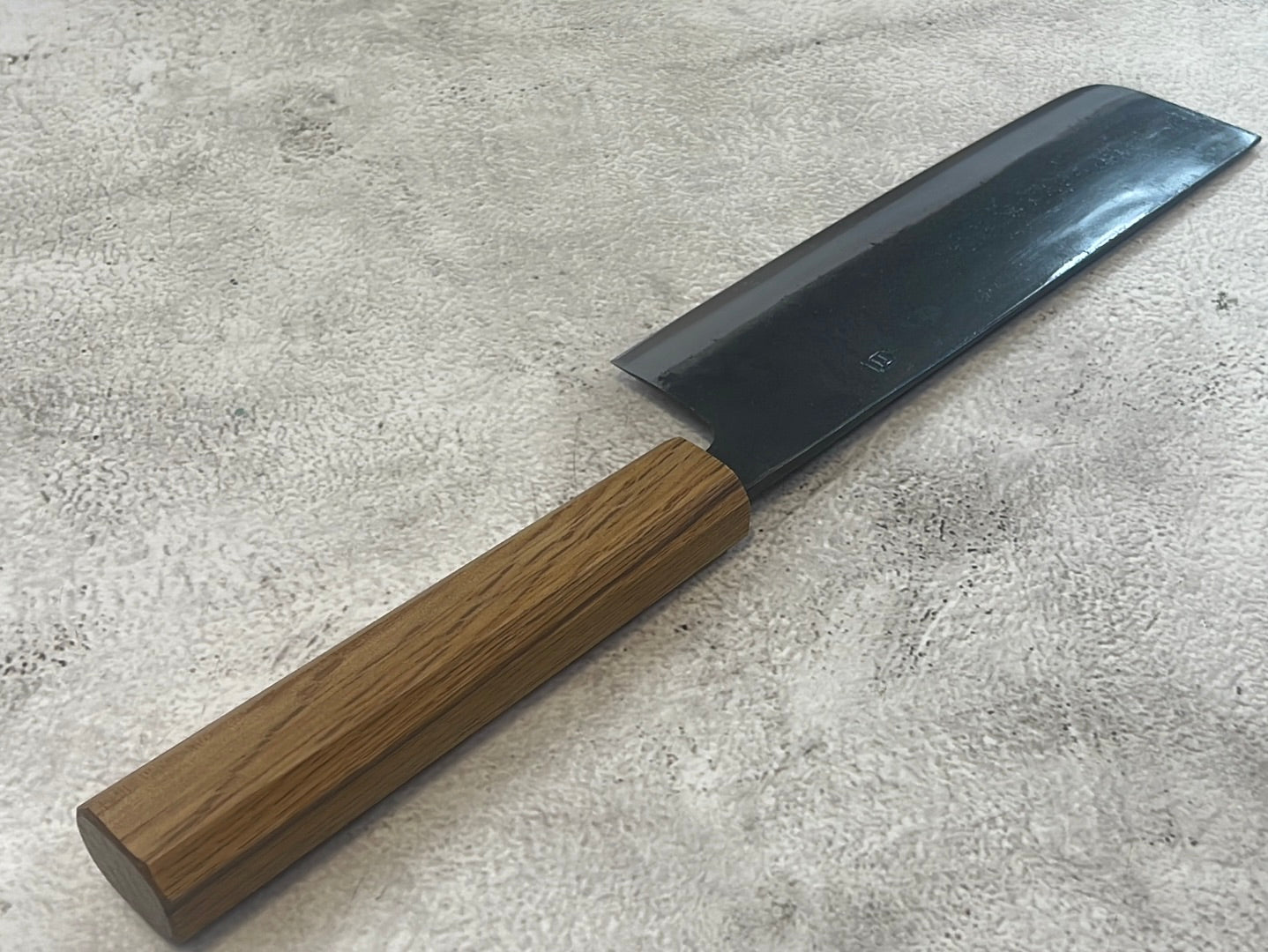 Tsukasa Shiro Kuro 165mm Nakiri - Shirogami Steel - Oak Octagnon Handle
