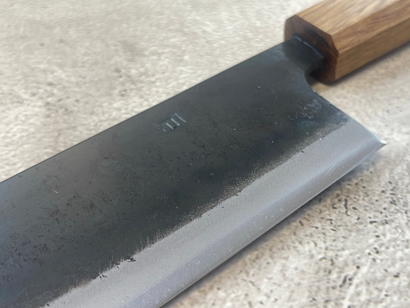 Tsukasa Shiro Kuro 165mm Nakiri - Shirogami Steel - Oak Octagnon Handle