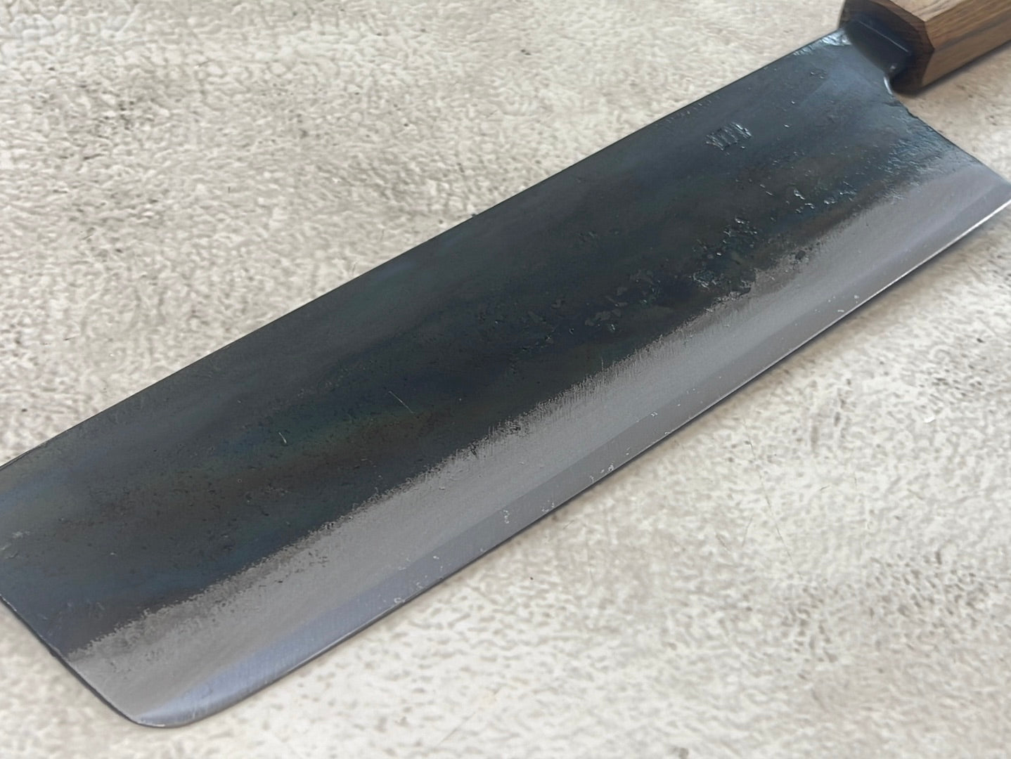 Tsukasa Shiro Kuro 180mm Nakiri - Shirogami Steel - Oak Octagnon Handle