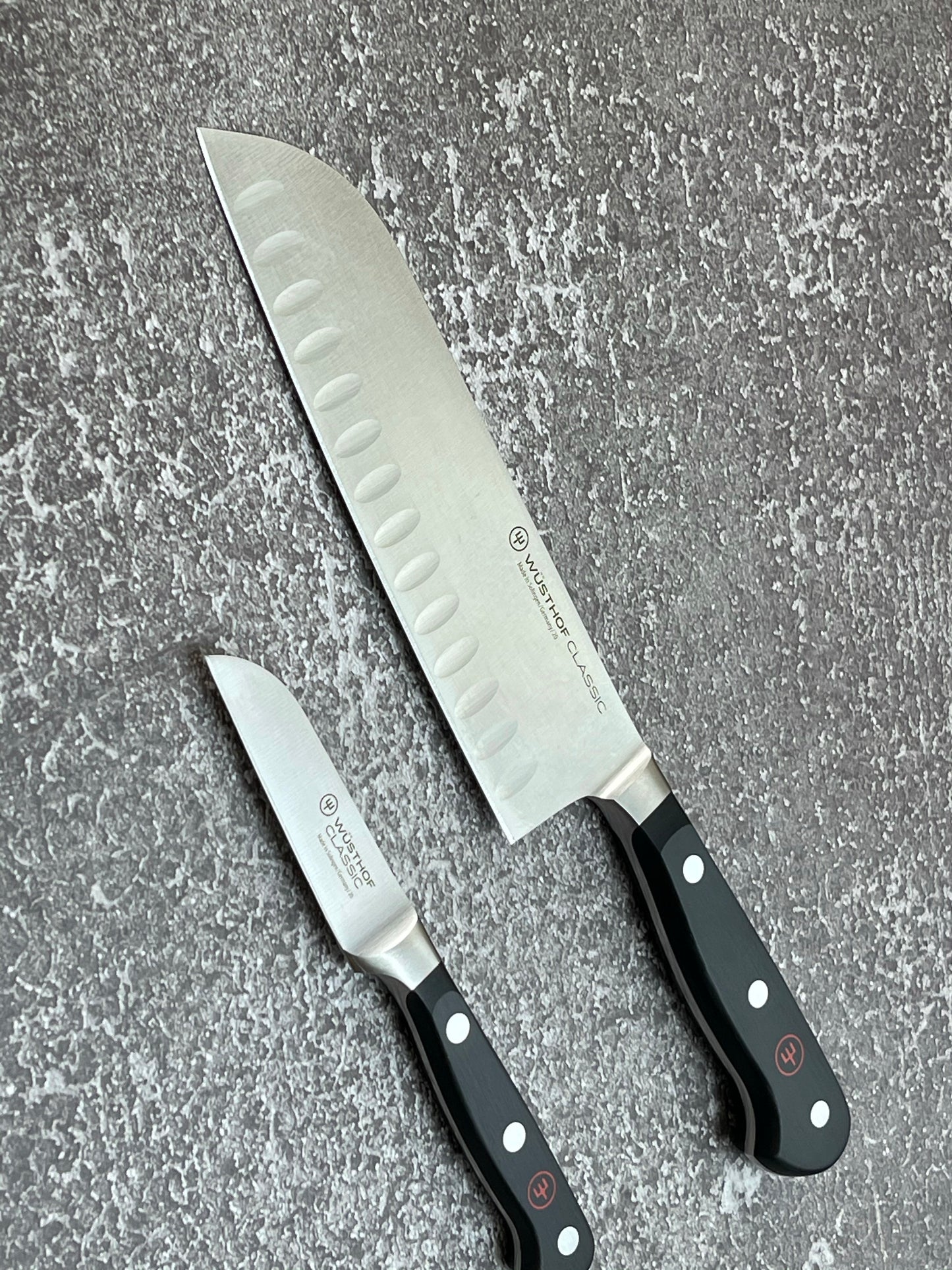 Wüsthof Classic 2-piece Santoku Knife Set