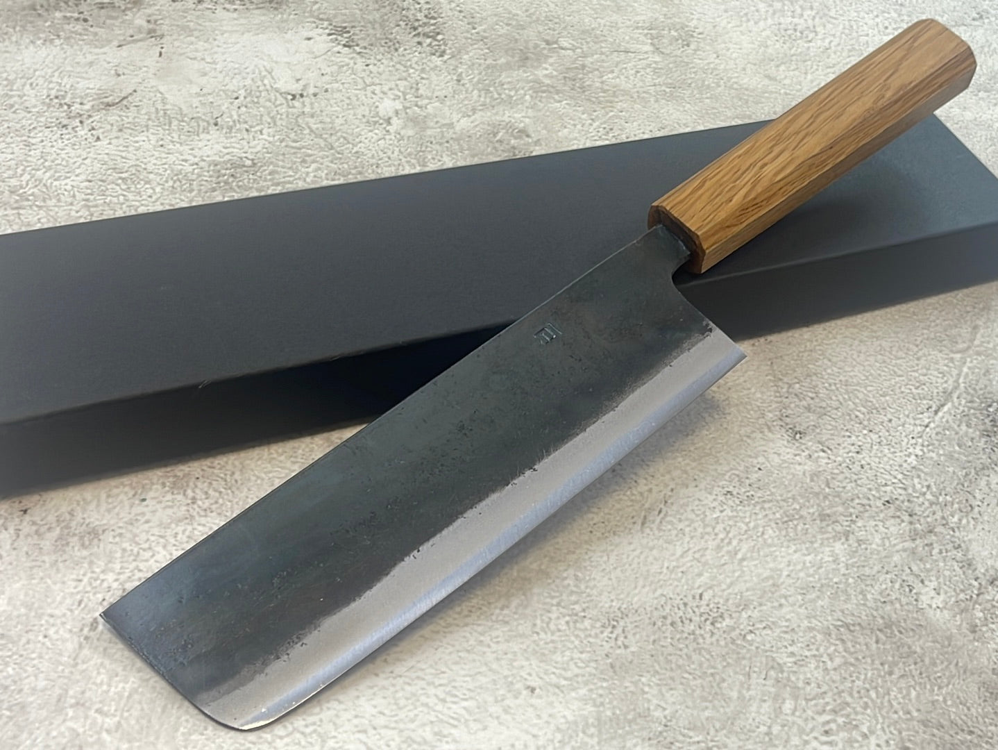 Tsukasa Shiro Kuro 165mm Nakiri - Shirogami Steel - Oak Octagnon Handle