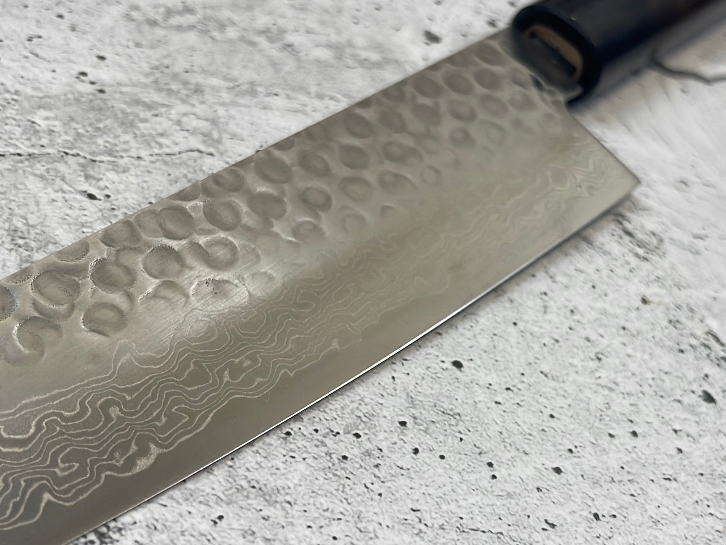 Tsunehisa VG10 Suminagashi Tsuchime Santoku 185mm Rosewood Handle Made in Japan 🇯🇵