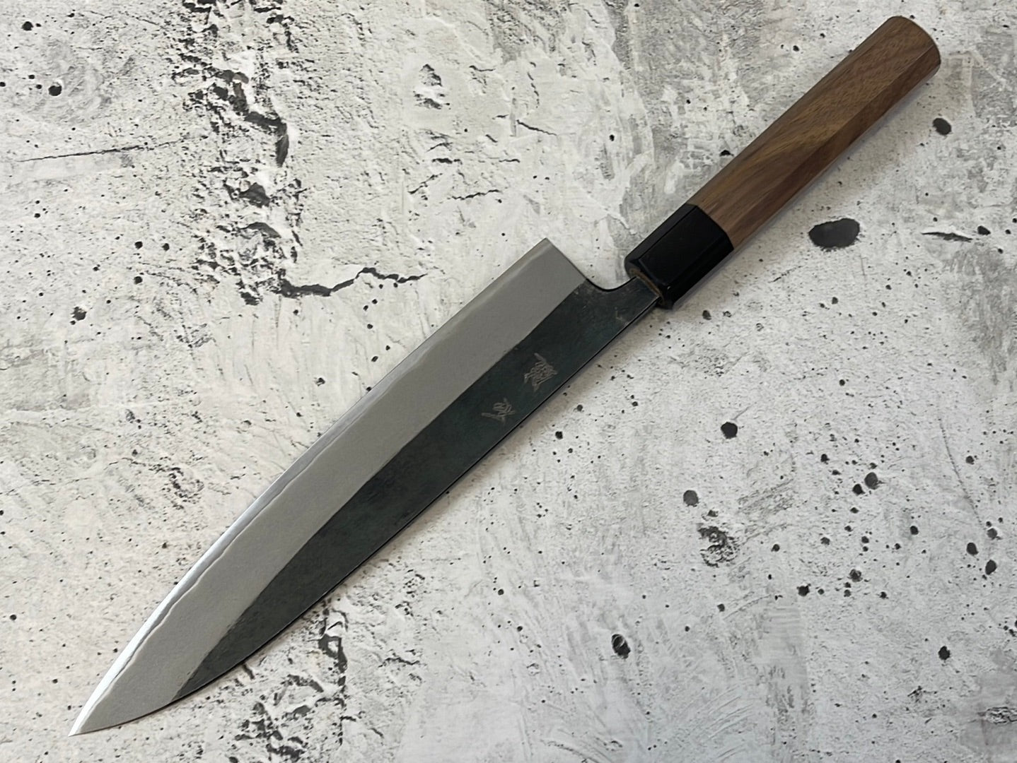 Yoshimune Gyuto Kurouchi 210 mm (8.3 in) Aogami (Blue) #2 Double-Bevel