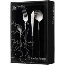 Load image into Gallery viewer, Stanley Rogers Piper Black 16pc Cutlery Set
