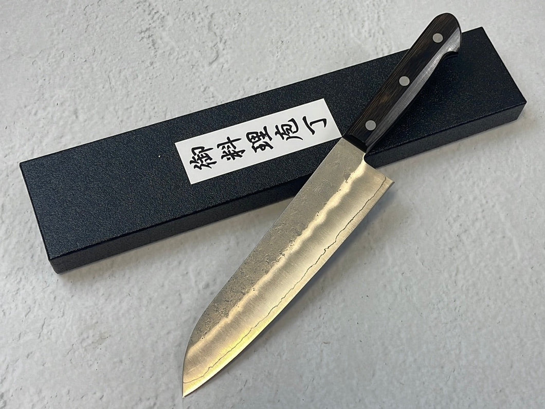 Tsunehisa G3 Nashiji Brown Santoku 180mm - Made in Japan 🇯🇵