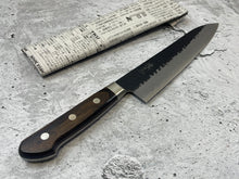Load image into Gallery viewer, Tsunehisa Aogami Super Gyuto Knife 210mm  Brown Pakka Wood Handle - Made in Japan 🇯🇵
