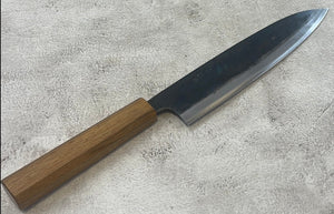 Tsukasa Shiro Kuro 210mm Gyuto- Shirogami Steel - Oak Octagnon Handle