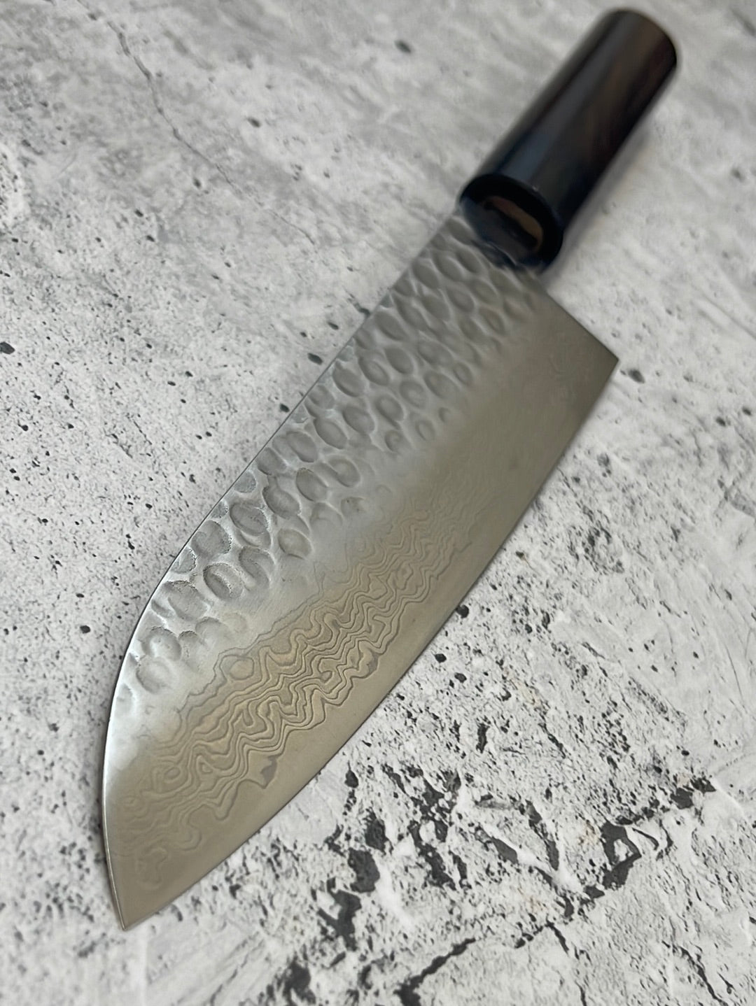 Tsunehisa VG10 Suminagashi Tsuchime Santoku 185mm Rosewood Handle Made in Japan 🇯🇵