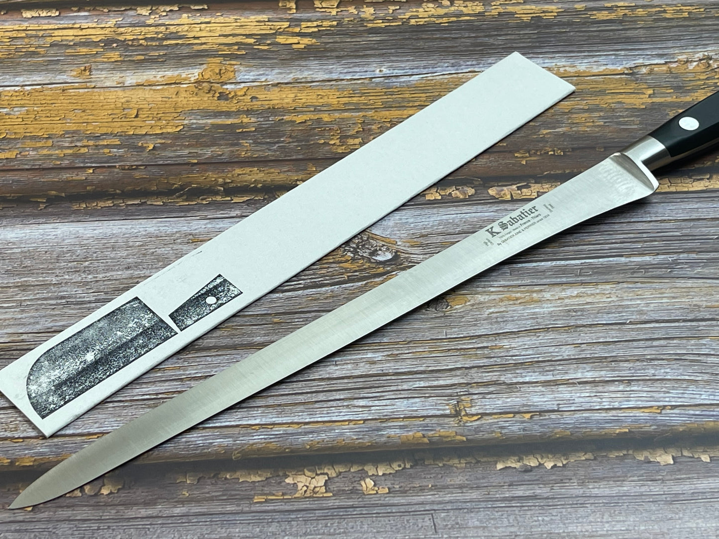 K Sabatier Authentique Salmon Slicing Knife 300mm - HIGH CARBON STEEL Made In France