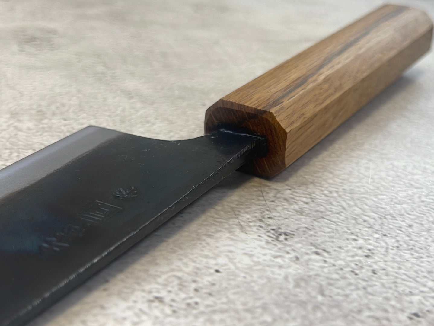 Tsukasa Shiro Kuro 150mm Bunka- Shirogami Steel - Oak Octagnon Handle