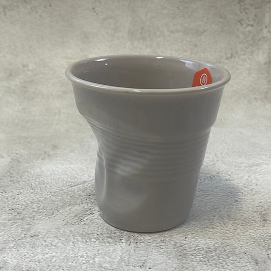 Revol Froissés Cappuccino Cup 180ml Set of 6 - Taupe