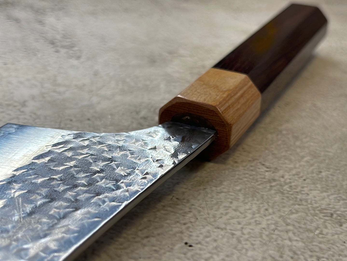 Yu Kurosaki R2(SG2) Hammered SENKO-EI WA RS8H Japanese Gyuto 240mm with Brown-Ring Octagonal Handle