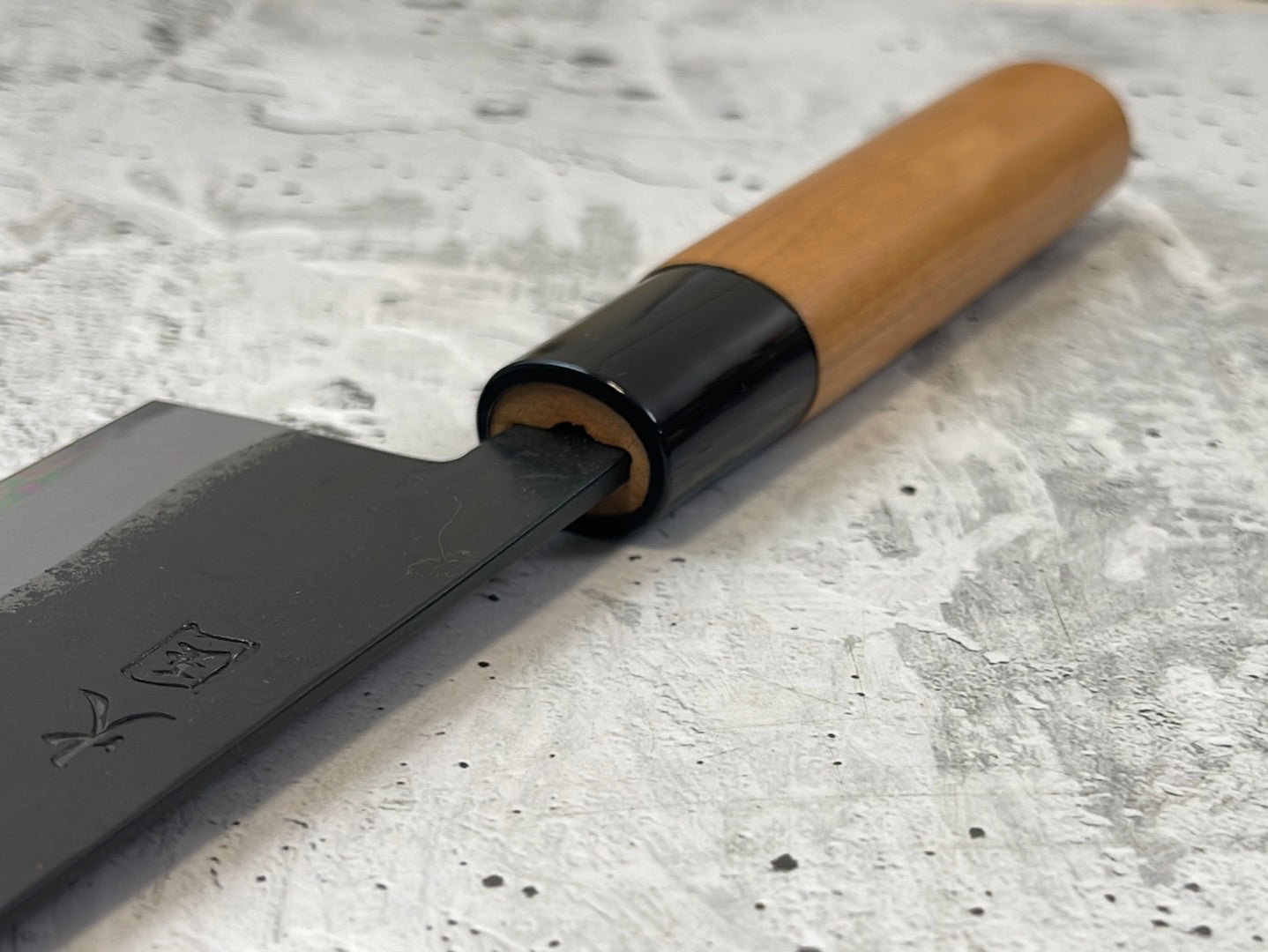 Hinokuni Shirogami #1 Bunka Knife 180mm Cherry Wood Handle - Made in Japan 🇯🇵