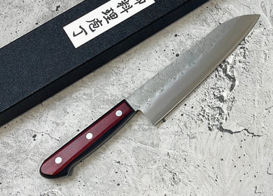 Tsunehisa G3 Nashiji Red Santoku 180mm - Made in Japan 🇯🇵