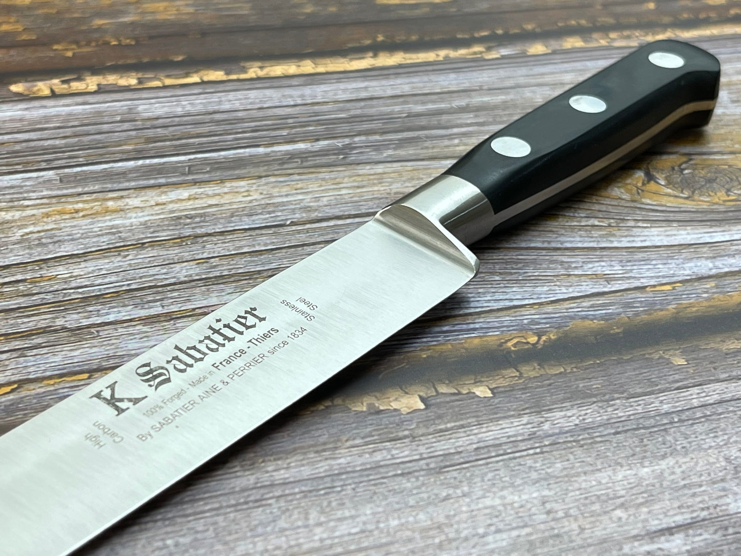 K Sabatier Authentique Ham knife 25cm - HIGH CARBON STEEL  250mm Made In France