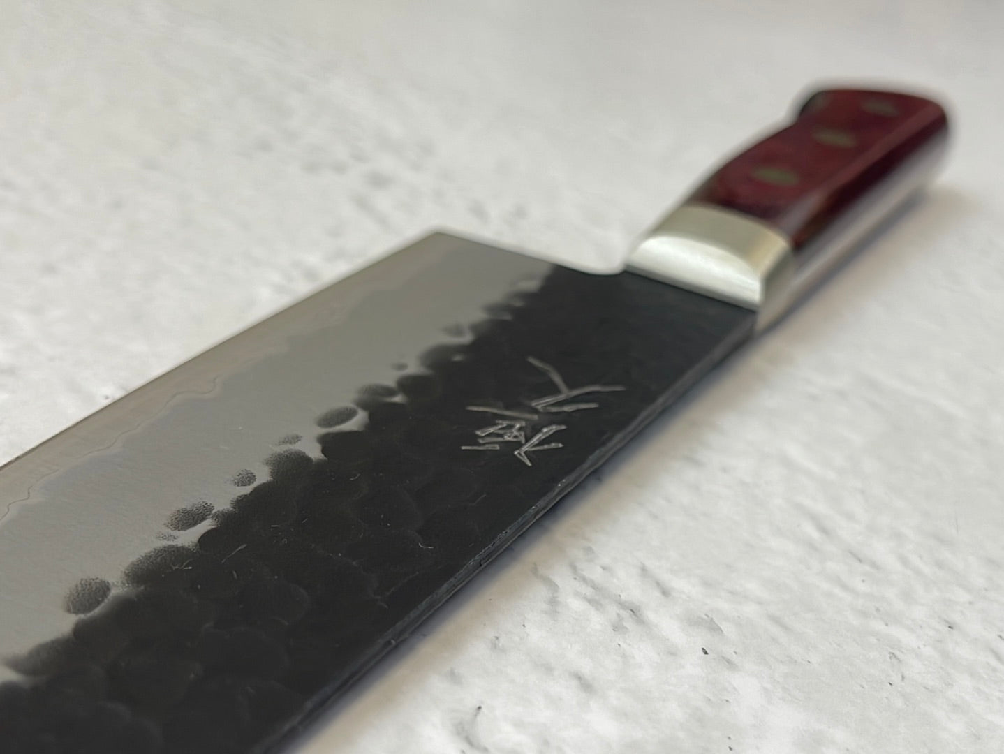 Tsunehisa Aogami Super Kuro Tsutime Gyuto Knife 210mm  Red Pakka Wood Handle - Made in Japan 🇯🇵