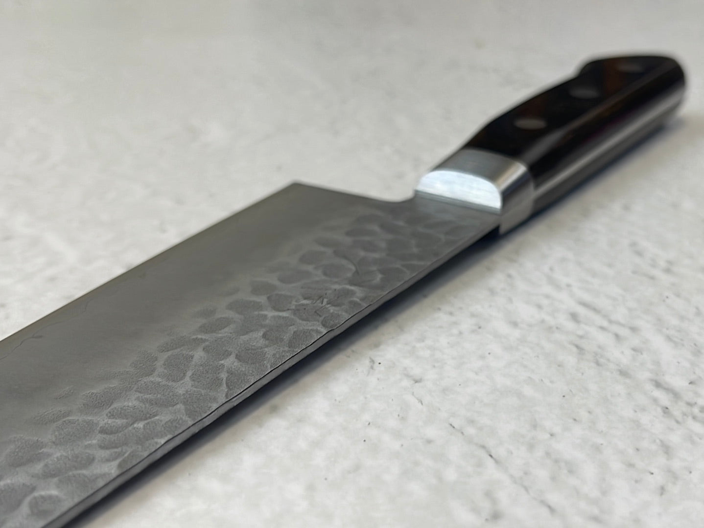 Tsunehisa AUS-8 Tsuchime Santoku Knife 180mm Brown Pakka Wood - Made in Japan 🇯🇵