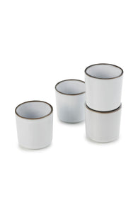 CARACTÈRE Coffee Cup Set of 4x White Cumulus