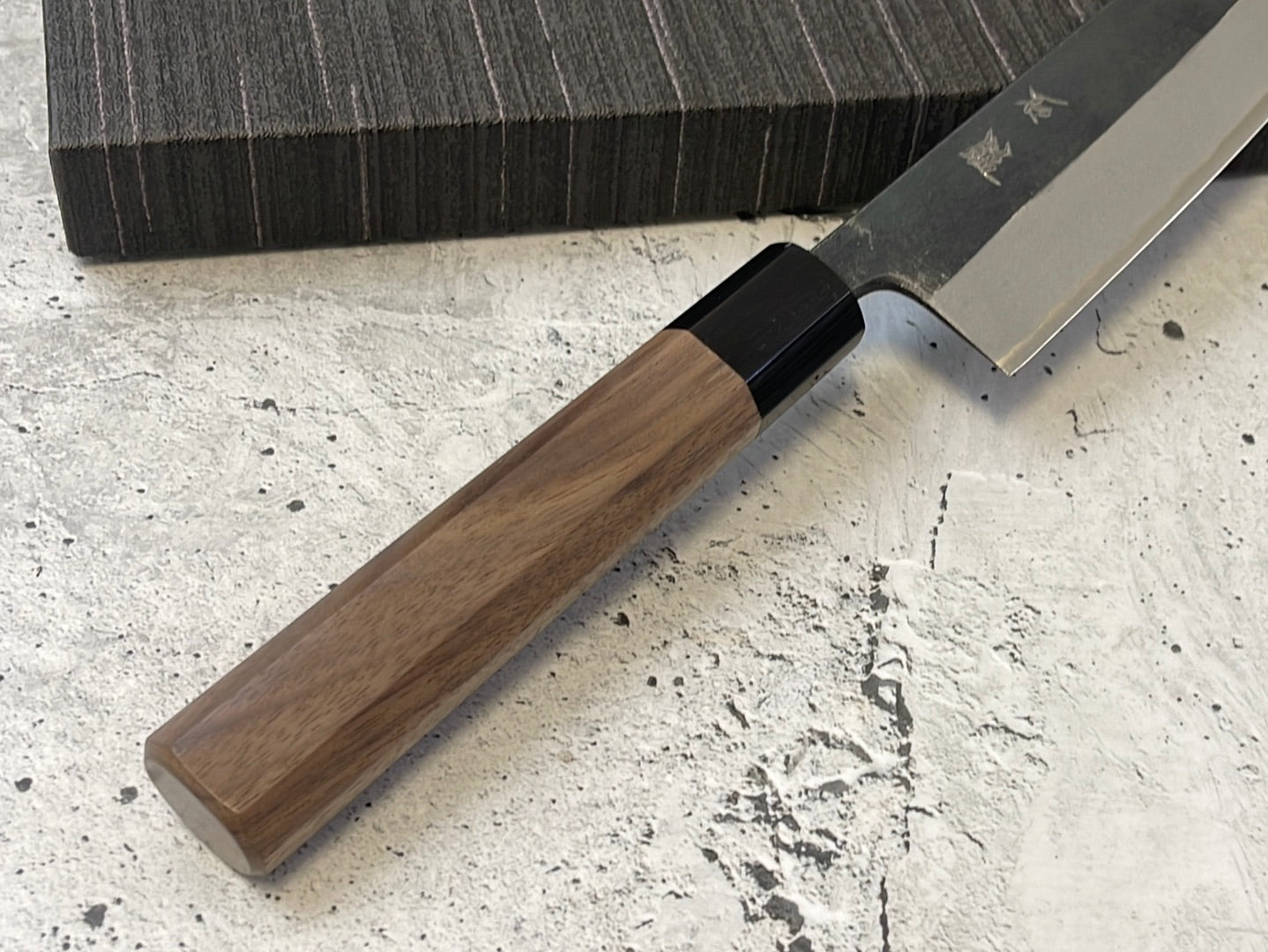 Yoshimune Gyuto Kurouchi 210 mm (8.3 in) Aogami (Blue) #2 Double-Bevel