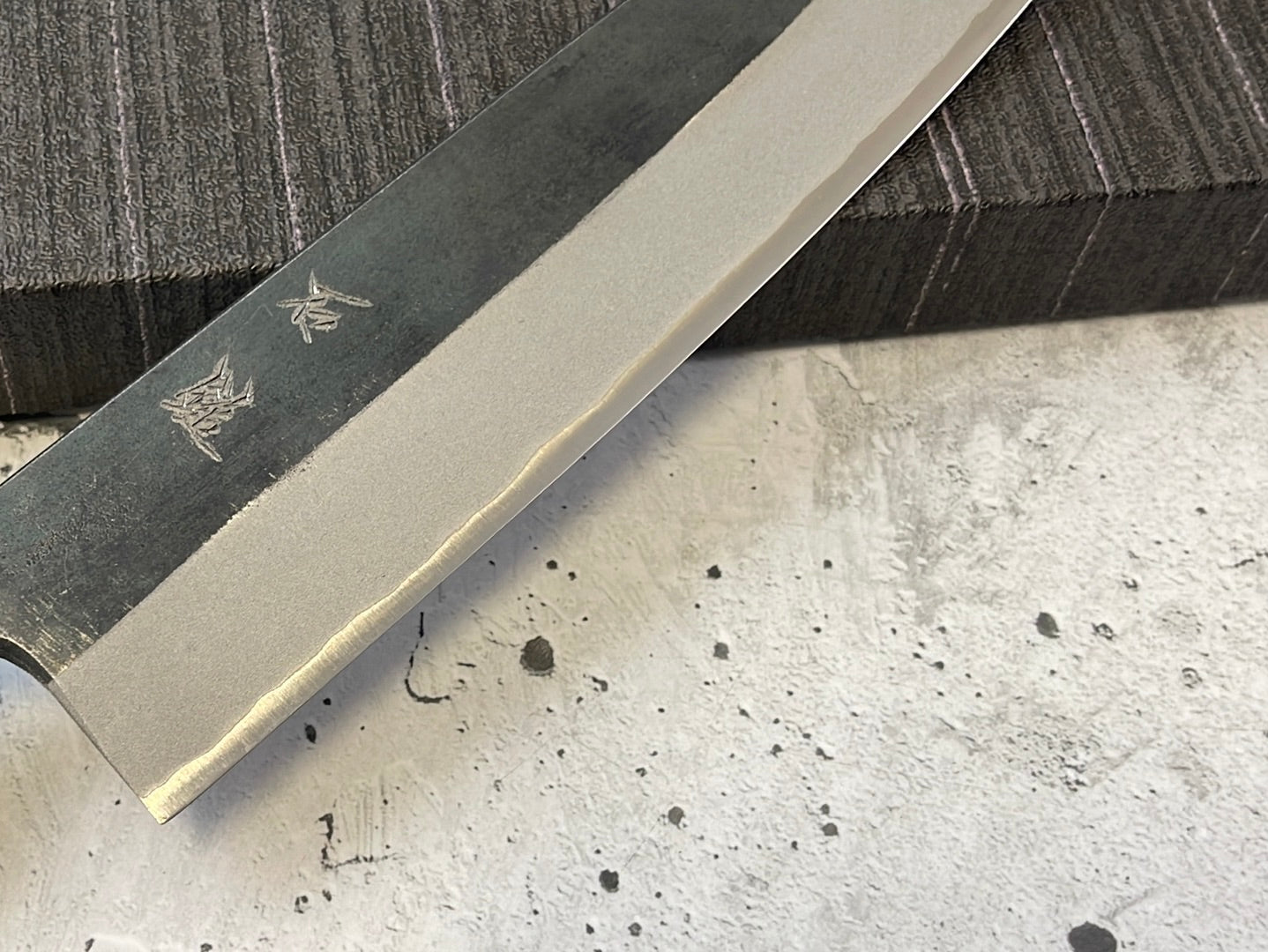 Yoshimune Gyuto Kurouchi 210 mm (8.3 in) Aogami (Blue) #2 Double-Bevel