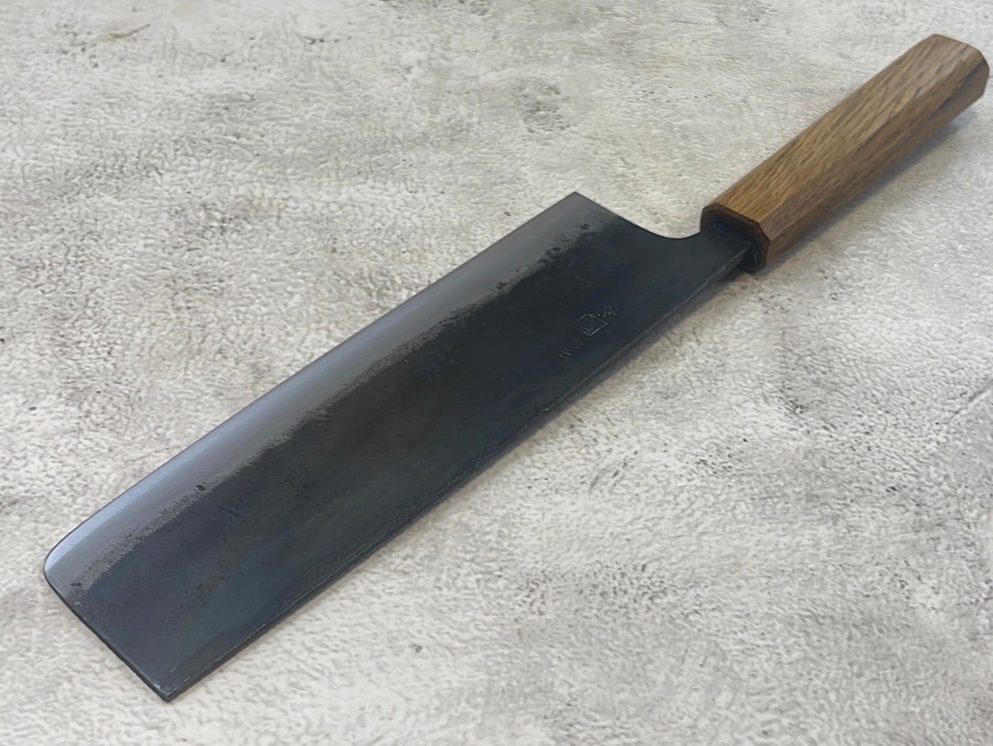 Tsukasa Shiro Kuro 180mm Nakiri - Shirogami Steel - Oak Octagnon Handle