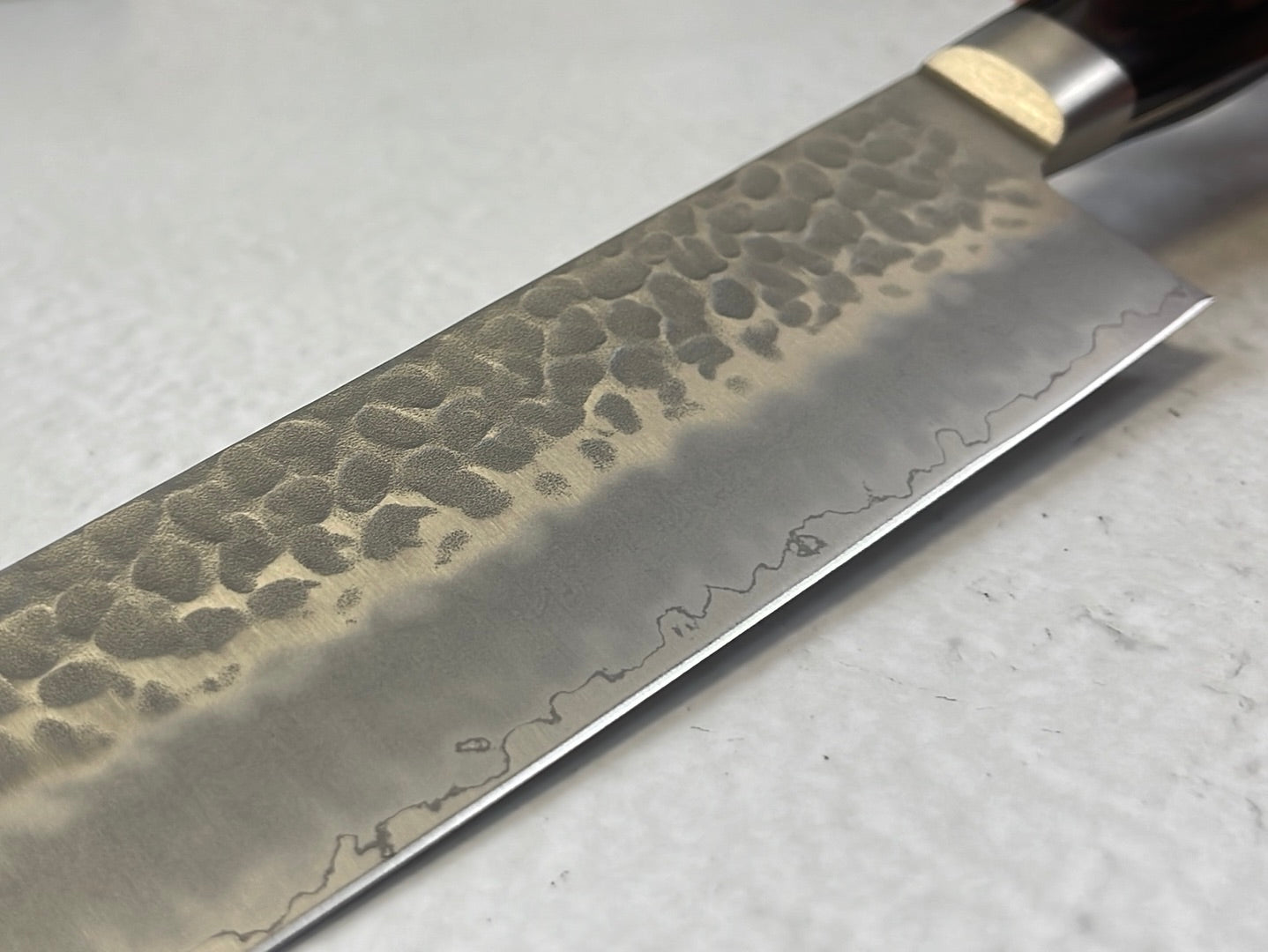 Tsunehisa AUS-8 Tsuchime Kiritsuke Knife 210mm Brown Pakka Wood - Made in Japan 🇯🇵