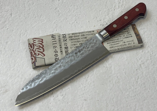 Tsunehisa Aokami Super Santoku 180mm Red Pakka Wood Handle - Made in Japan 🇯🇵