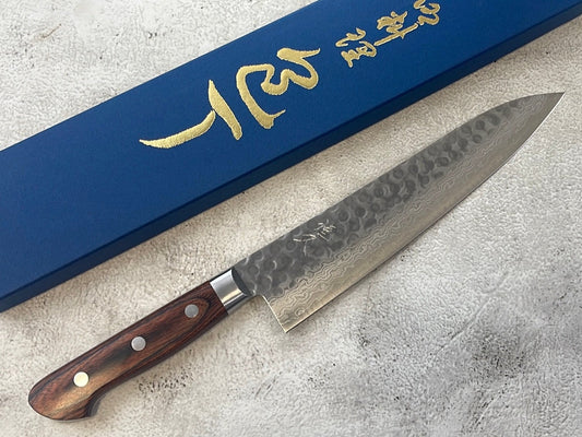 Tsunehisa VG10 Brown Pakka Gyuto Knife 210mm - Made in Japan 🇯🇵