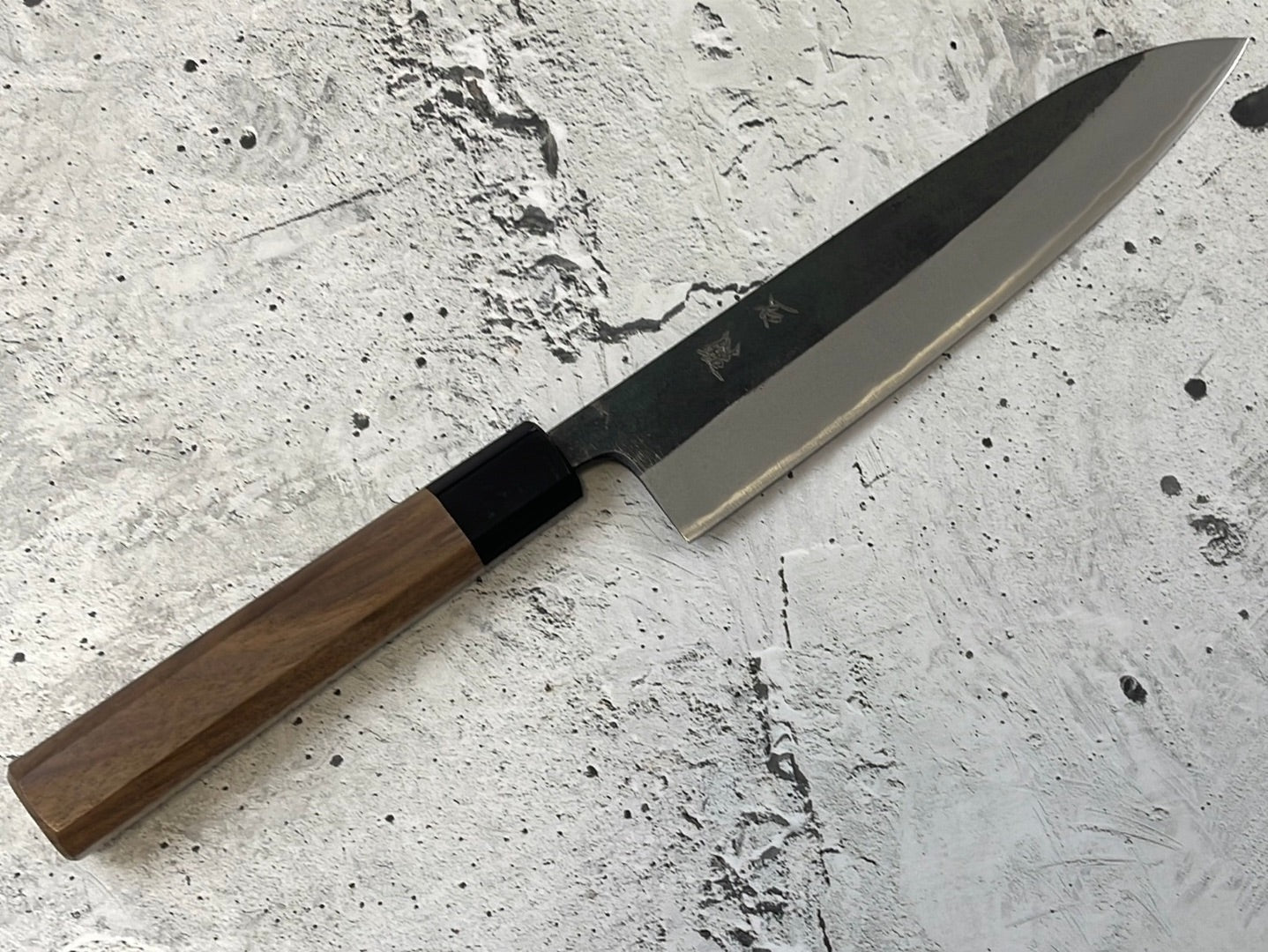 Yoshimune Gyuto Kurouchi 210 mm (8.3 in) Aogami (Blue) #2 Double-Bevel