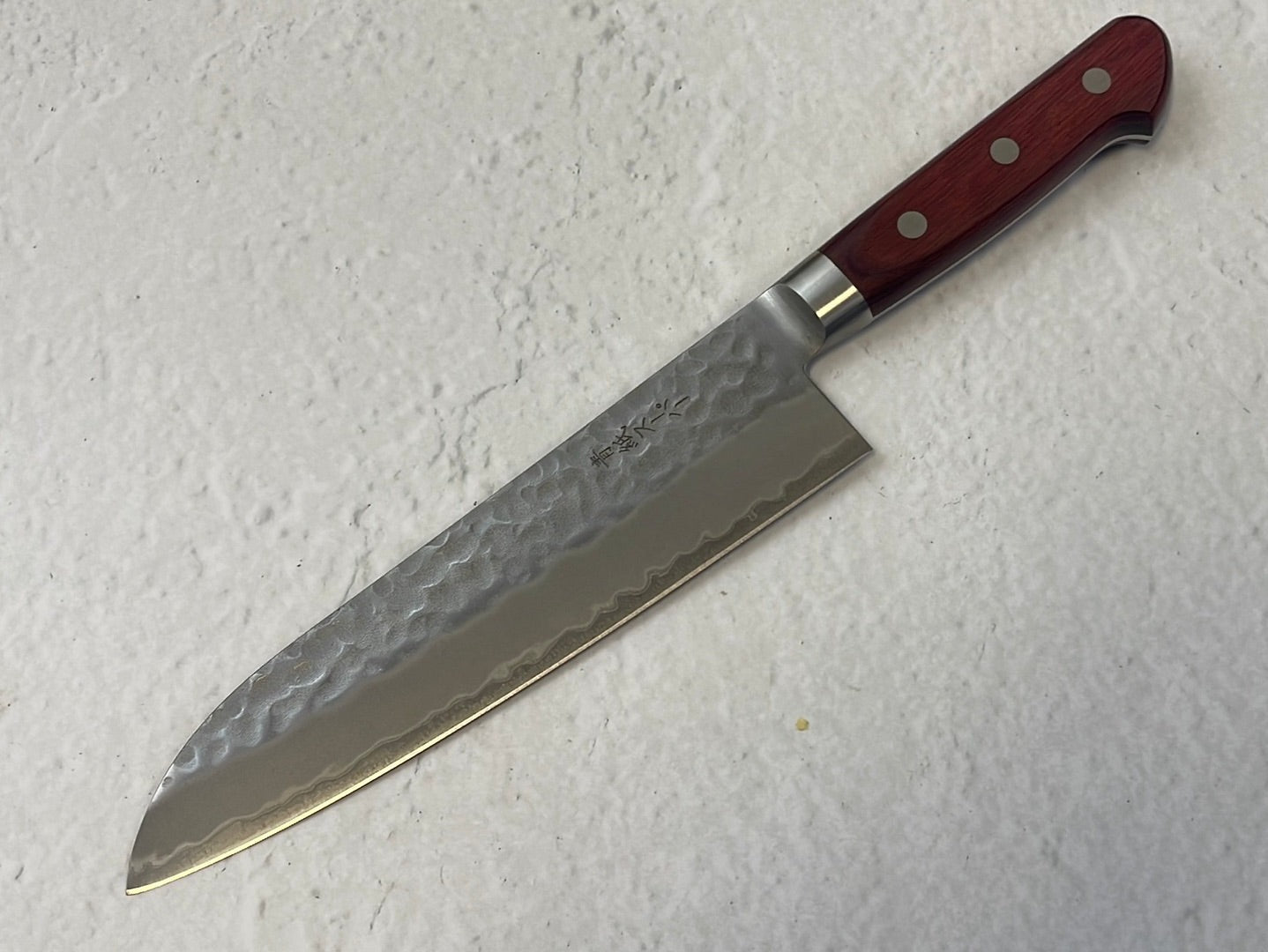 Tsunehisa Aokami Super Santoku 180mm Red Pakka Wood Handle - Made in Japan 🇯🇵