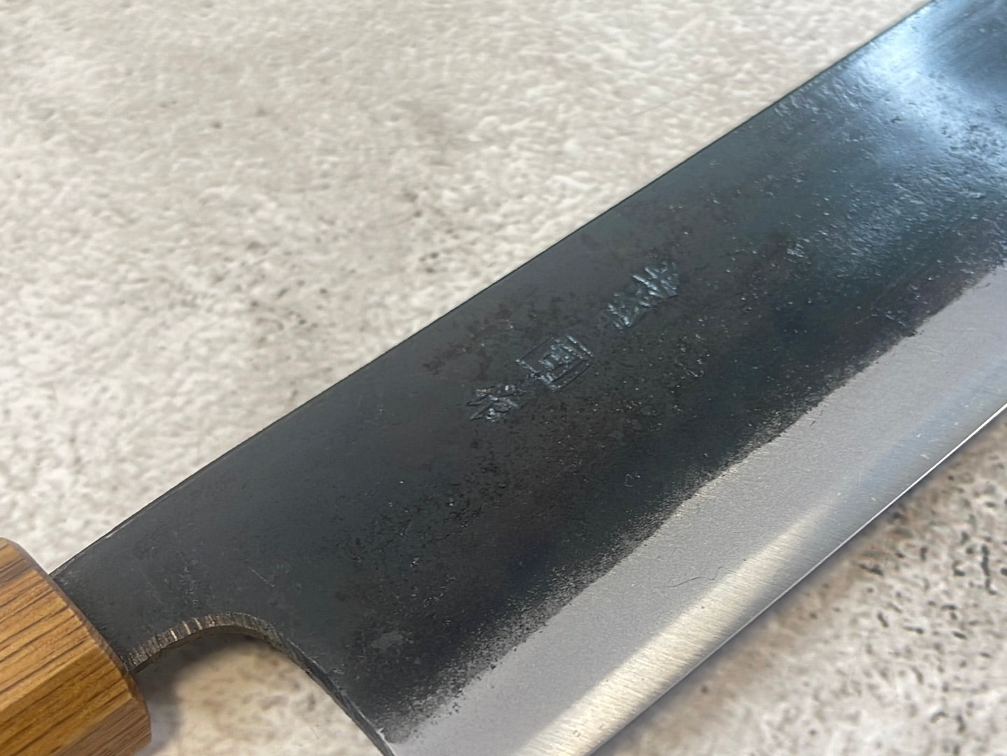 Tsukasa Shiro Kuro 165mm Nakiri - Shirogami Steel - Oak Octagnon Handle