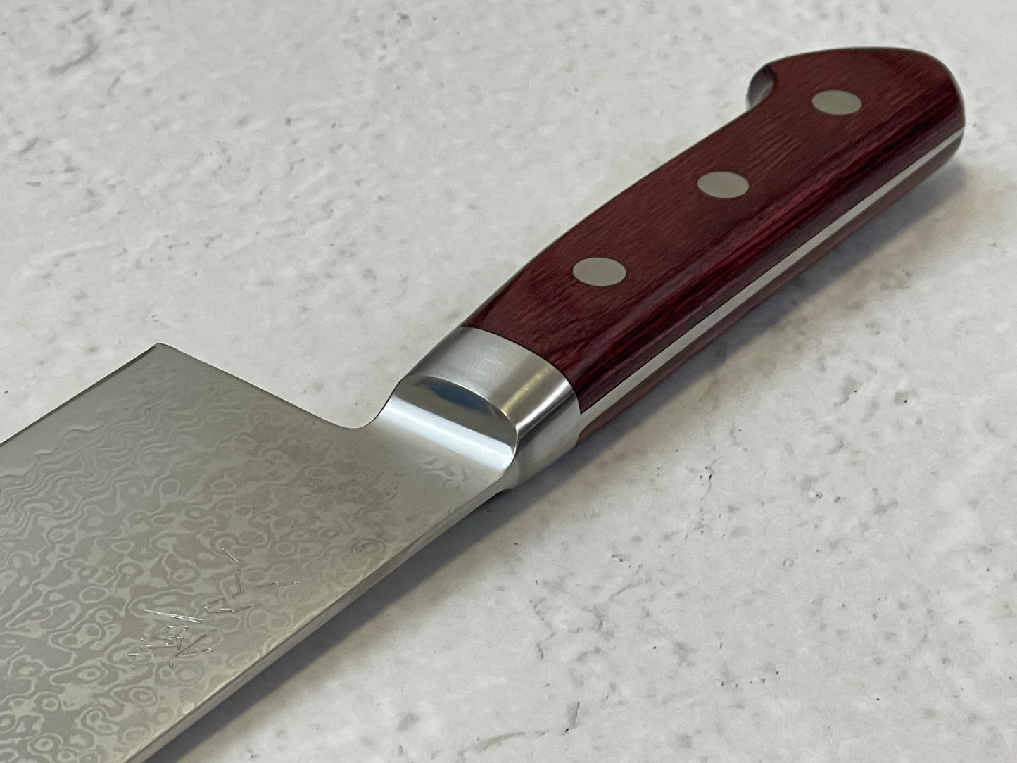 Tsunehisa VG10 33-Layer Damascus Nakiri 180mm Red Pakka Handle - Made in Japan 🇯🇵