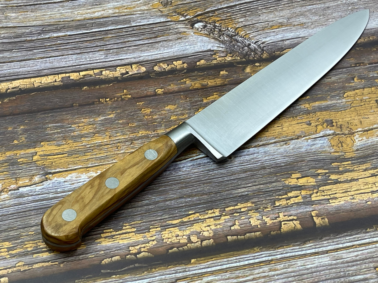 K Sabatier Chef Knife 200mm - CARBON STEEL - OLIVE WOOD HANDLE