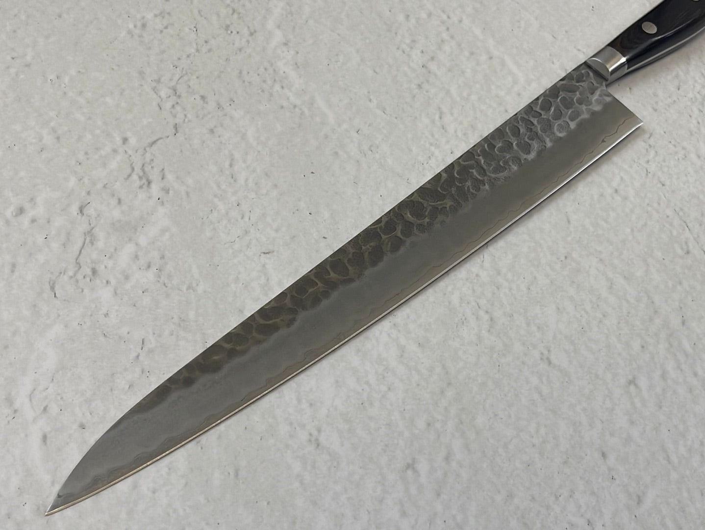 Tsunehisa AUS-8 Tsuchime Sujihiki Knife 270mm Brown Pakka Wood - Made in Japan 🇯🇵