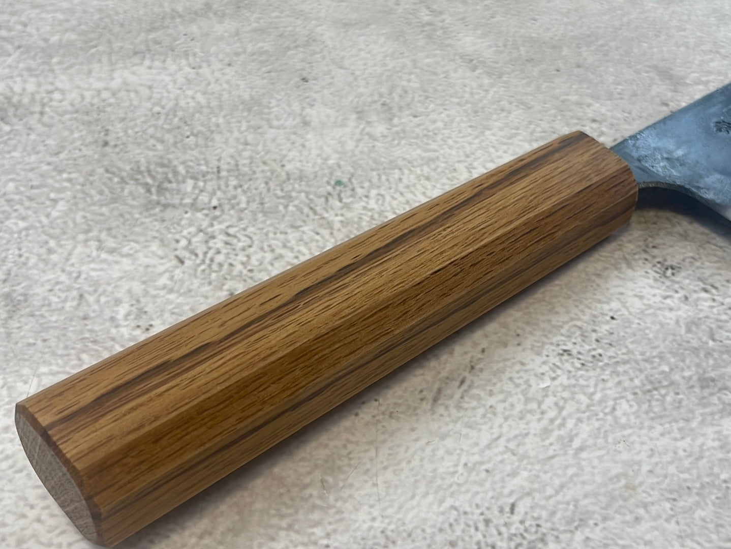 Tsukasa Shiro Kuro 150mm Bunka- Shirogami Steel - Oak Octagnon Handle