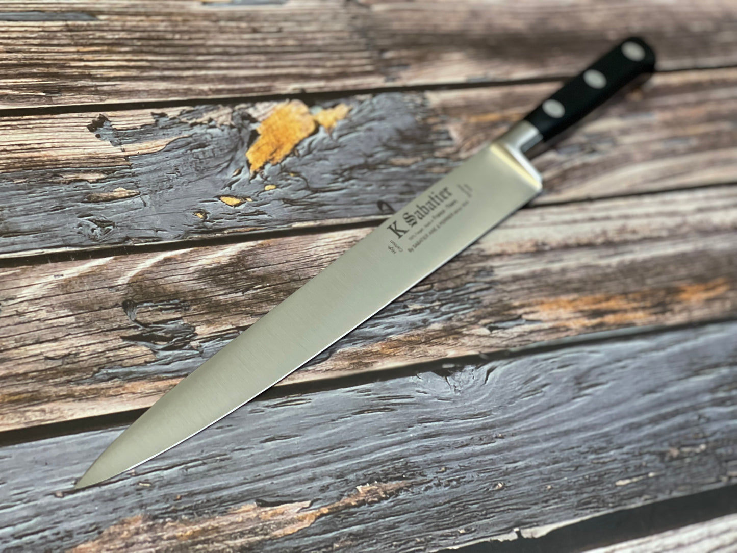 K Sabatier Authentique Slicing Knife 250mm - HIGH CARBON STEEL Made In France