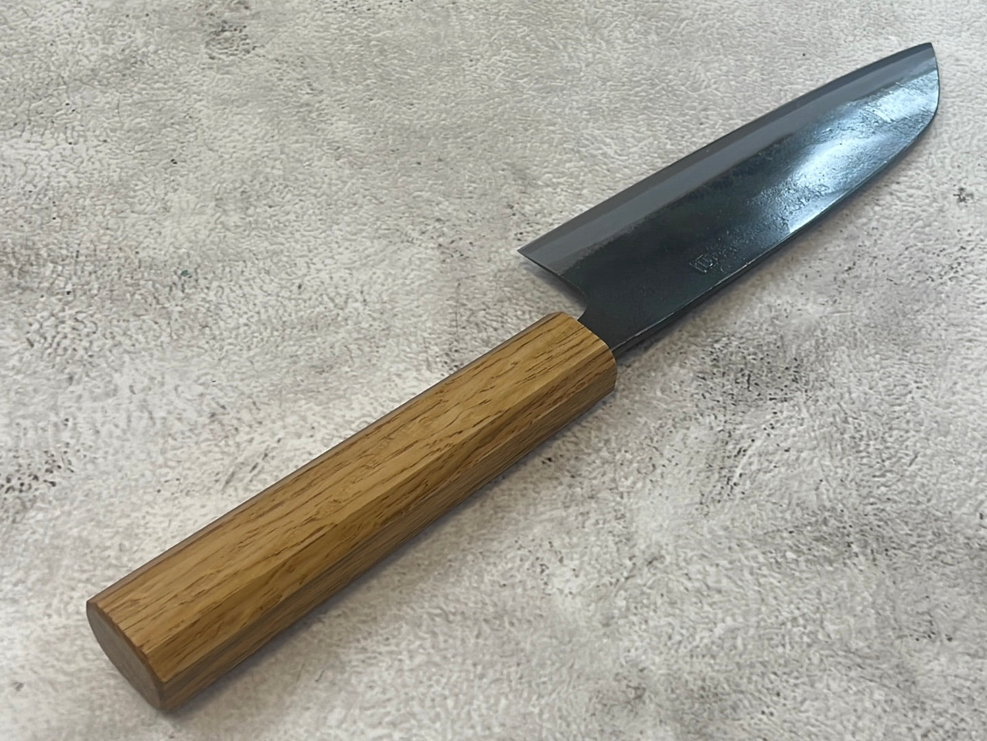 Tsukasa Shiro Kuro 165mm Santoku- Shirogami Steel - Oak Octagnon Handle