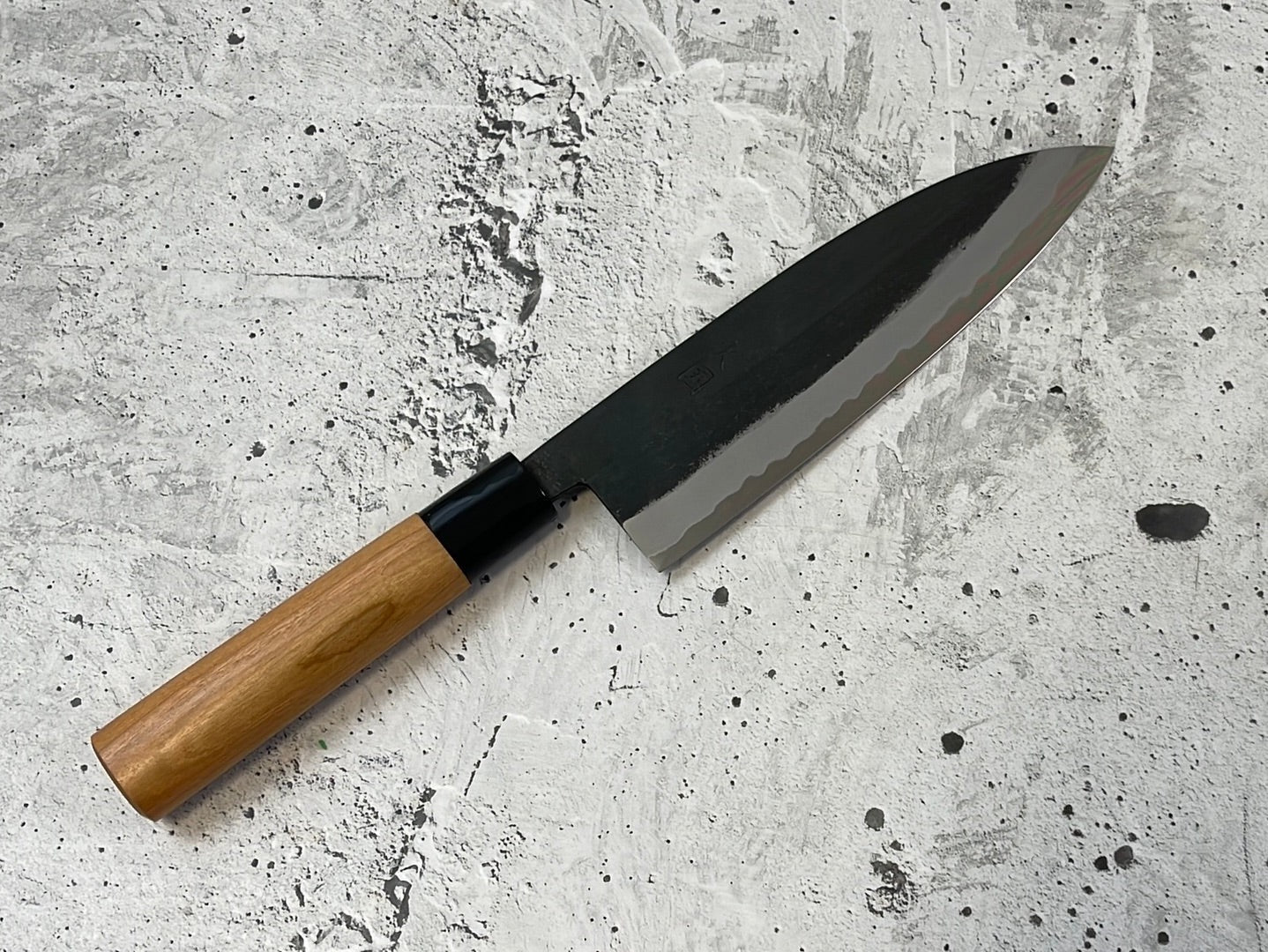 Hinokuni Shirogami #1 Santoku Knife 180mm Cherry Wood Handle - Made in Japan 🇯🇵