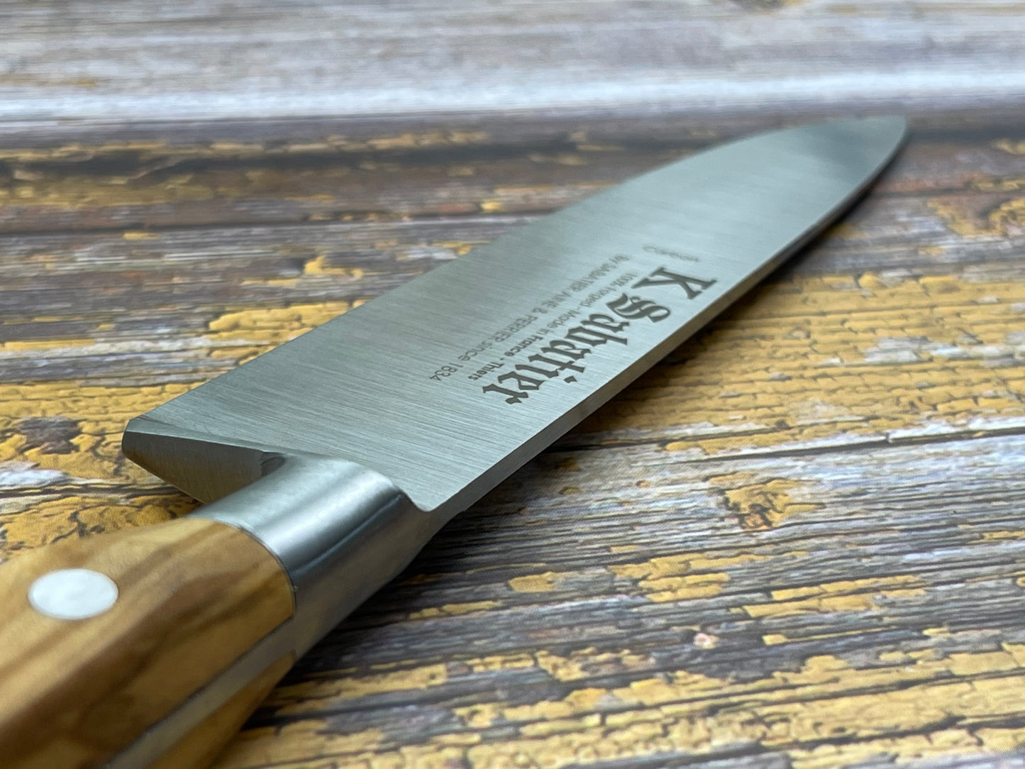 K Sabatier Chef Knife 150mm - CARBON STEEL - OLIVE WOOD HANDLE