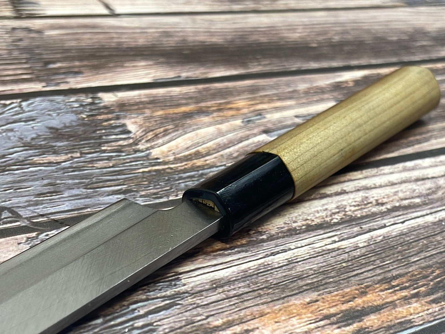 Vintage Japanese Yanagiba Knife 200mm Made in Japan  🇯🇵 Carbon Steel 876